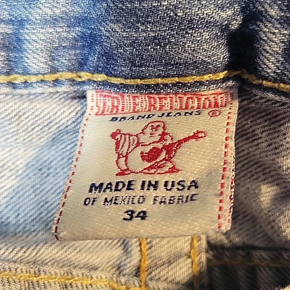 Y2K Rare True Religion Camo Flap Straight Flared Baggy Jeans‎ 34/32